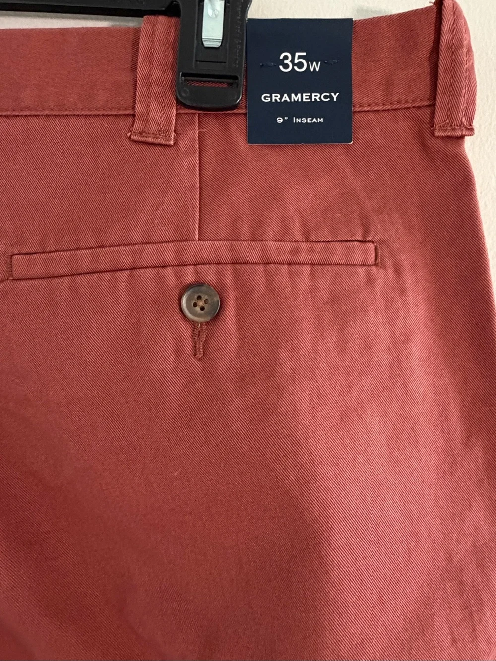 NWT J Crew Chino Shorts Mens 35 Rust Red 9” Inseam Preppy Classic Golf Cotton